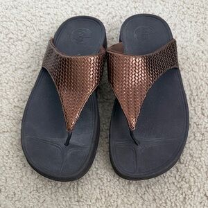 Fitflop Copper and Black Women's Sandals